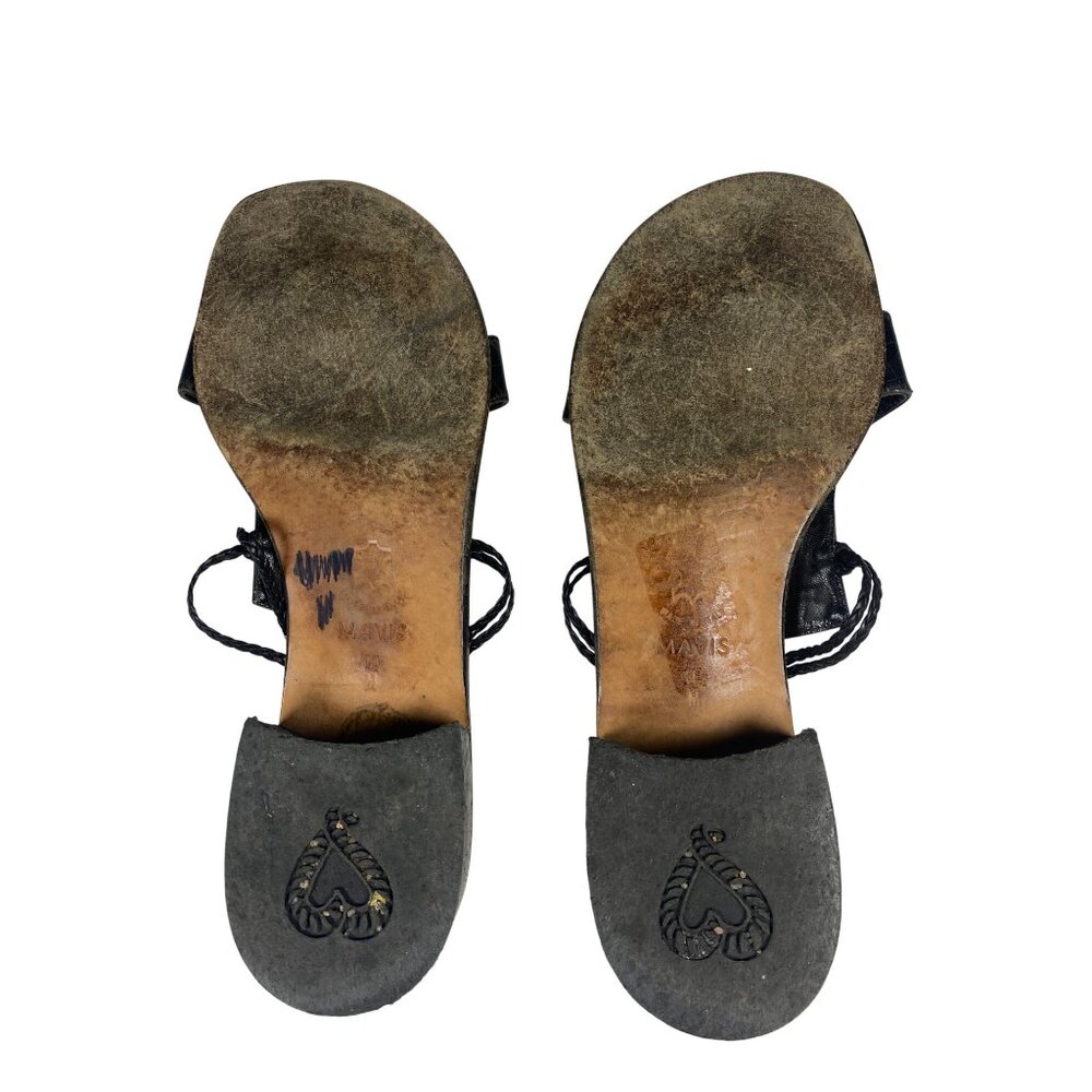 Brighton Mavis Slide Sandal in Black Crocodile Women's 10 - Picture 8 of 14